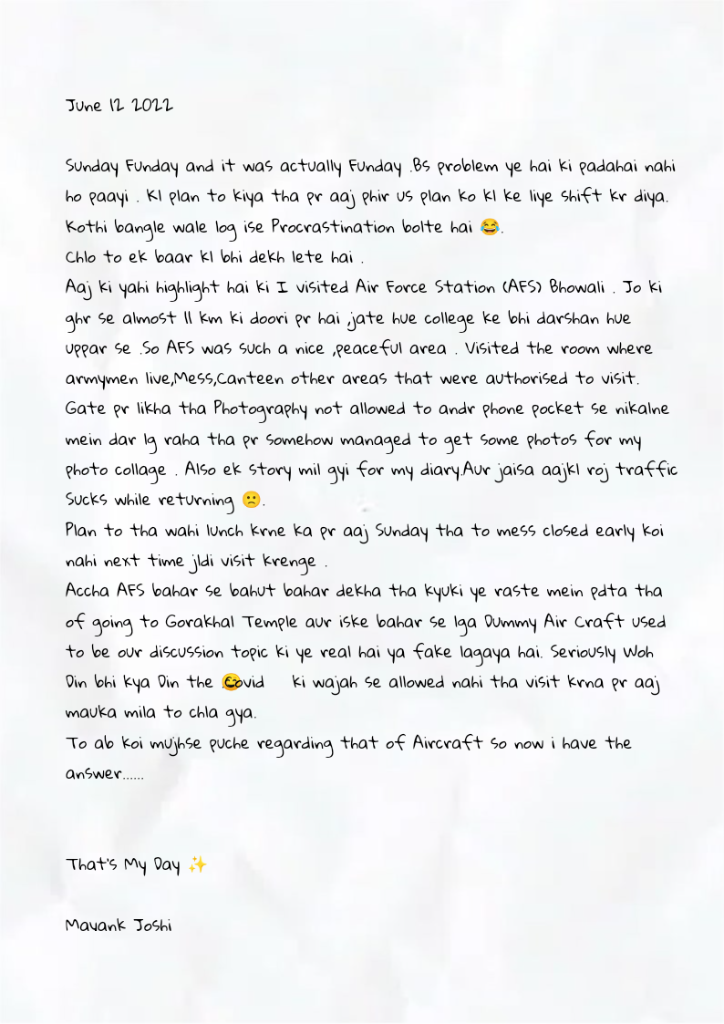 Diary Mayank