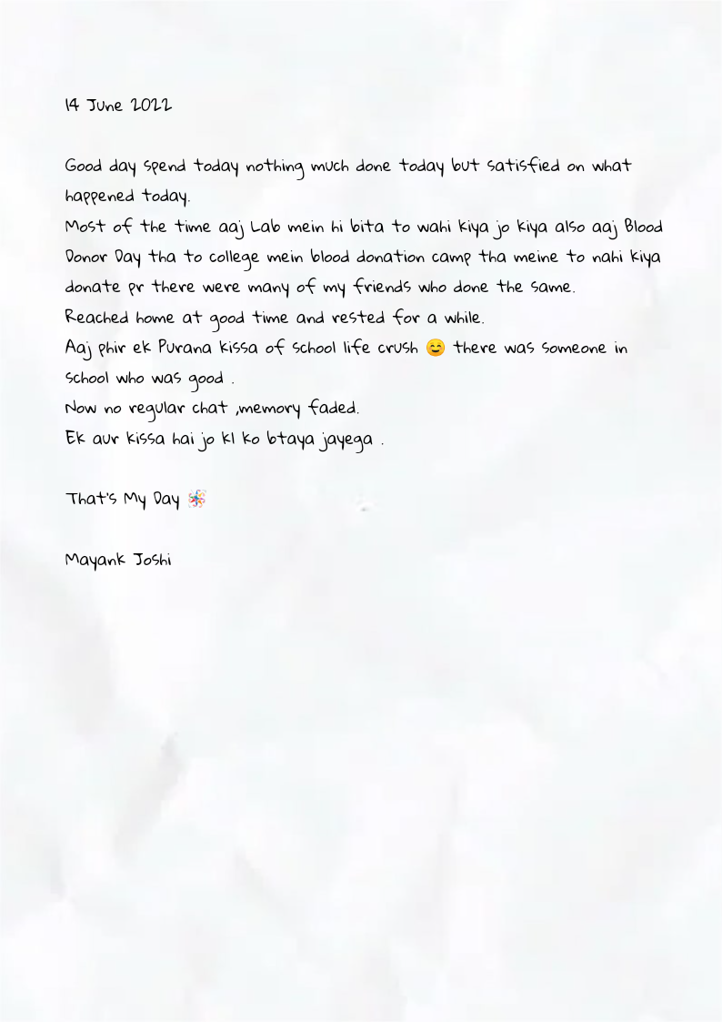 Diary Mayank