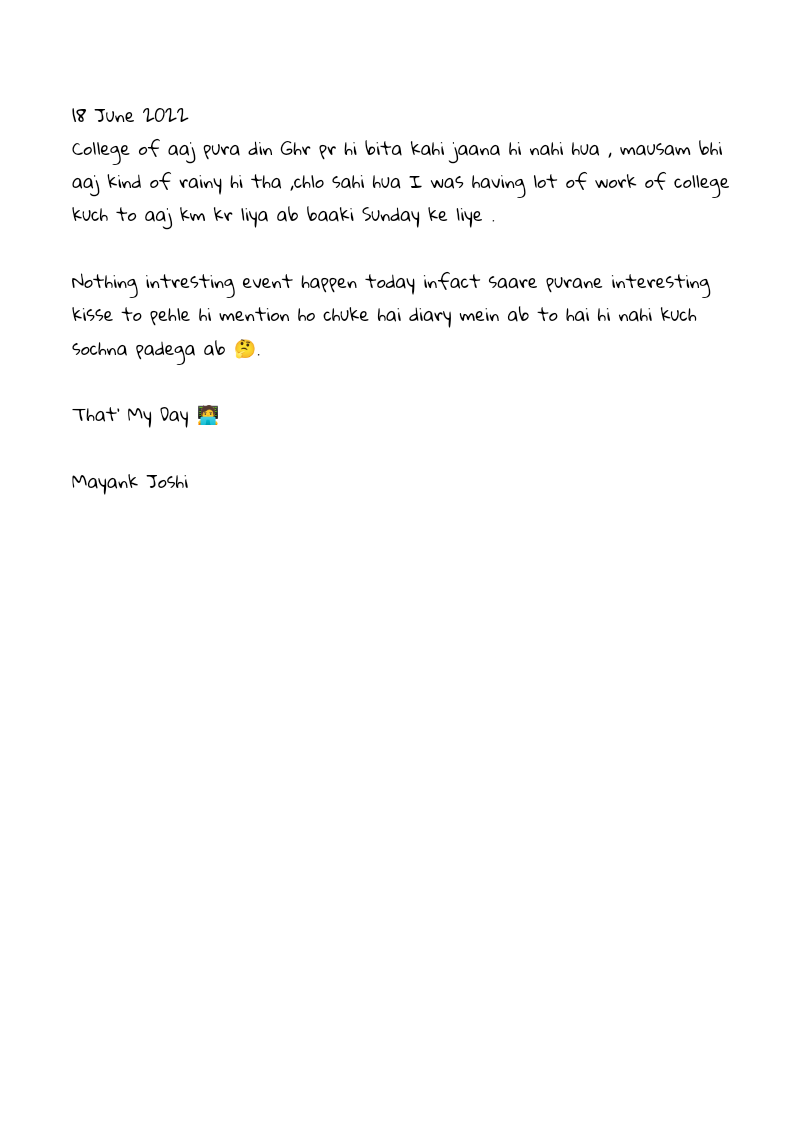 Diary Mayank