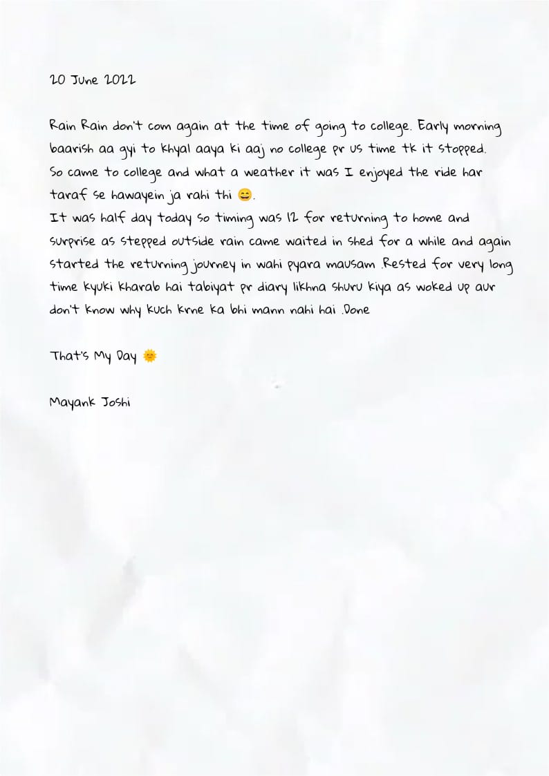 Diary Mayank