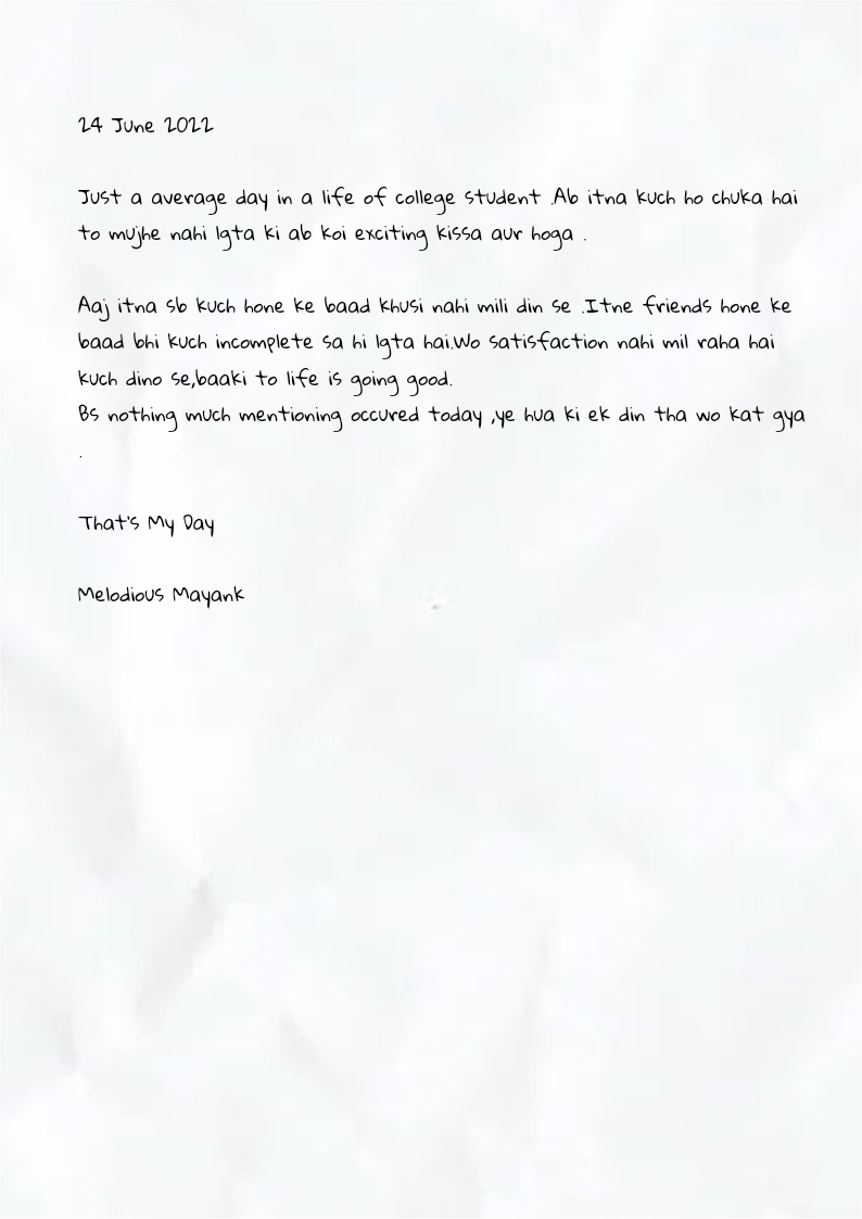 Diary Mayank