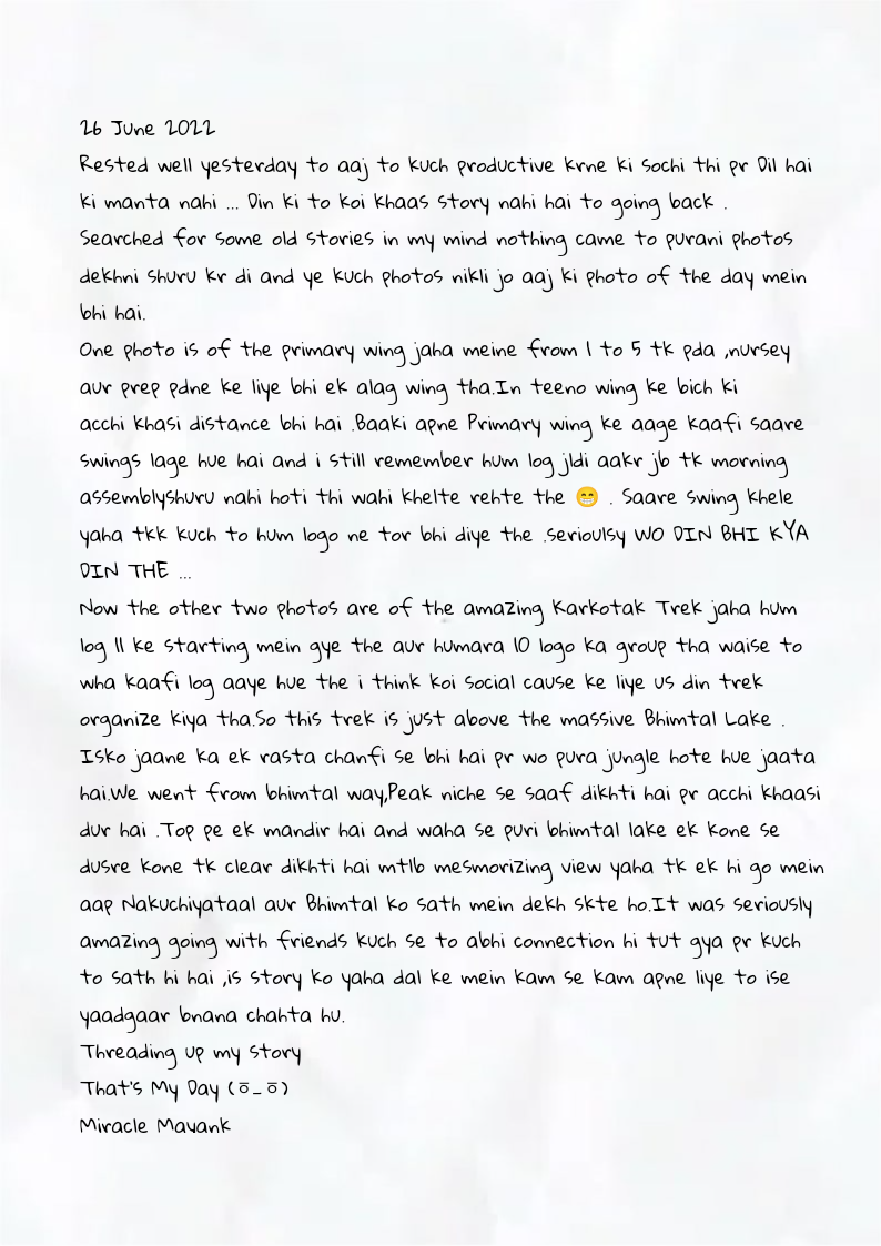 Diary Mayank