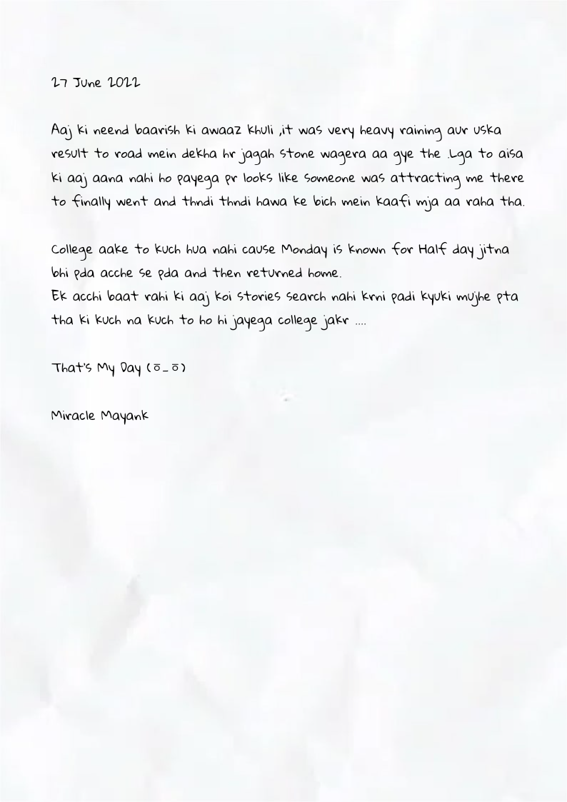 Diary Mayank