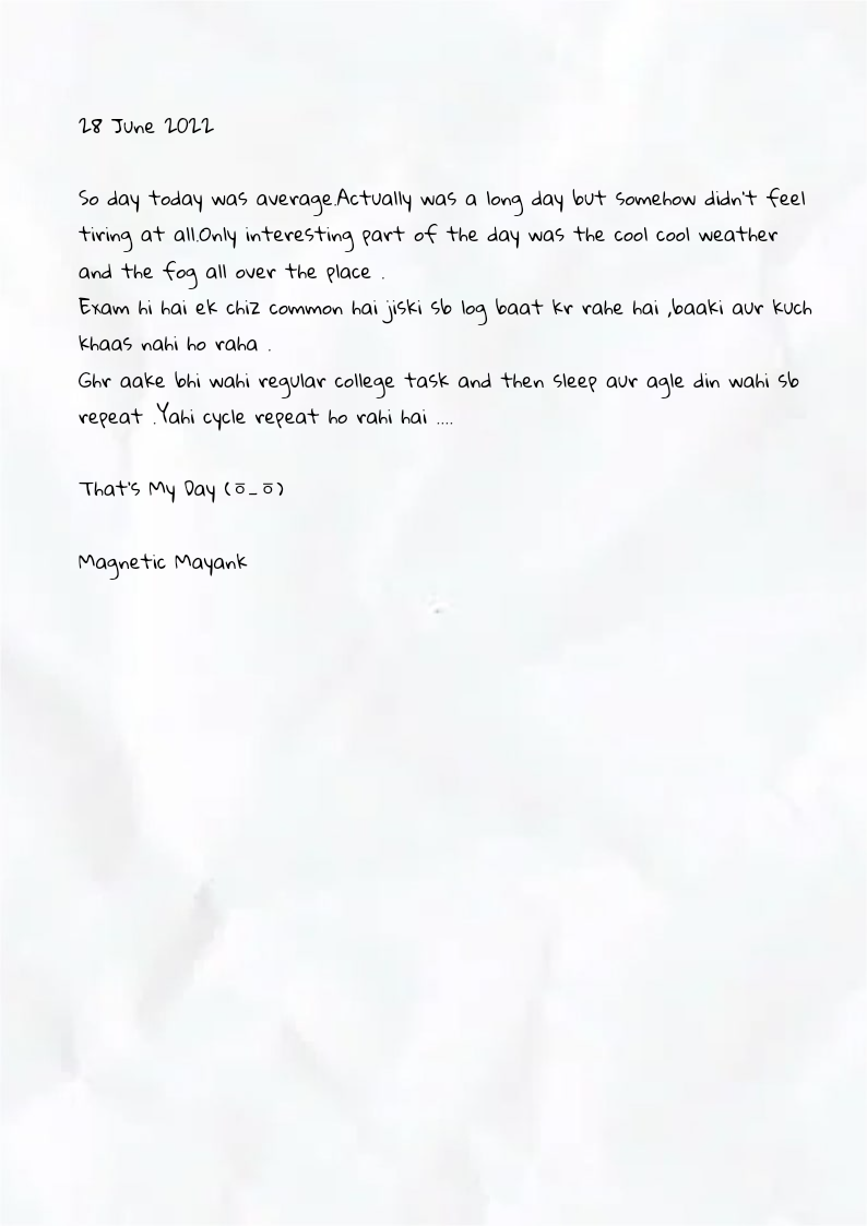 Diary Mayank