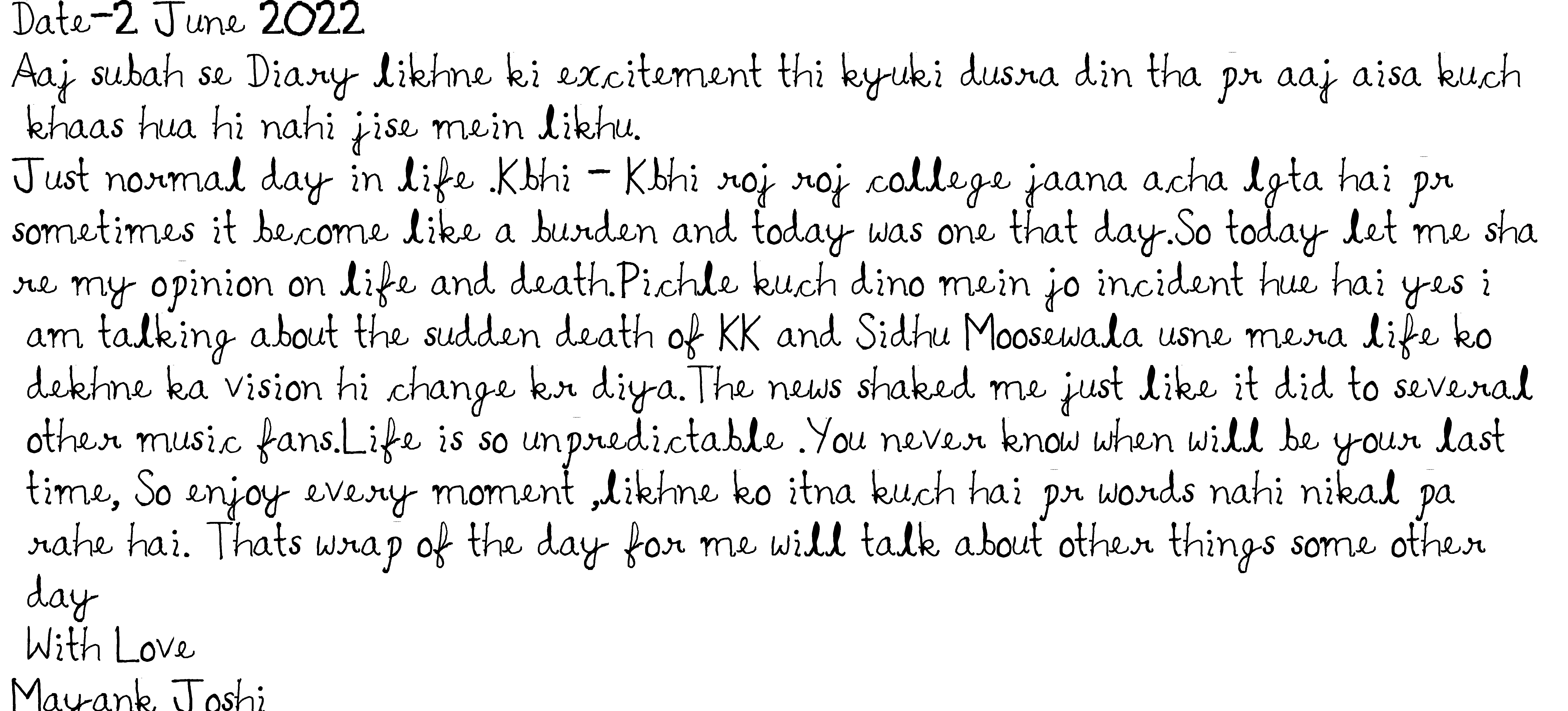 Diary Mayank