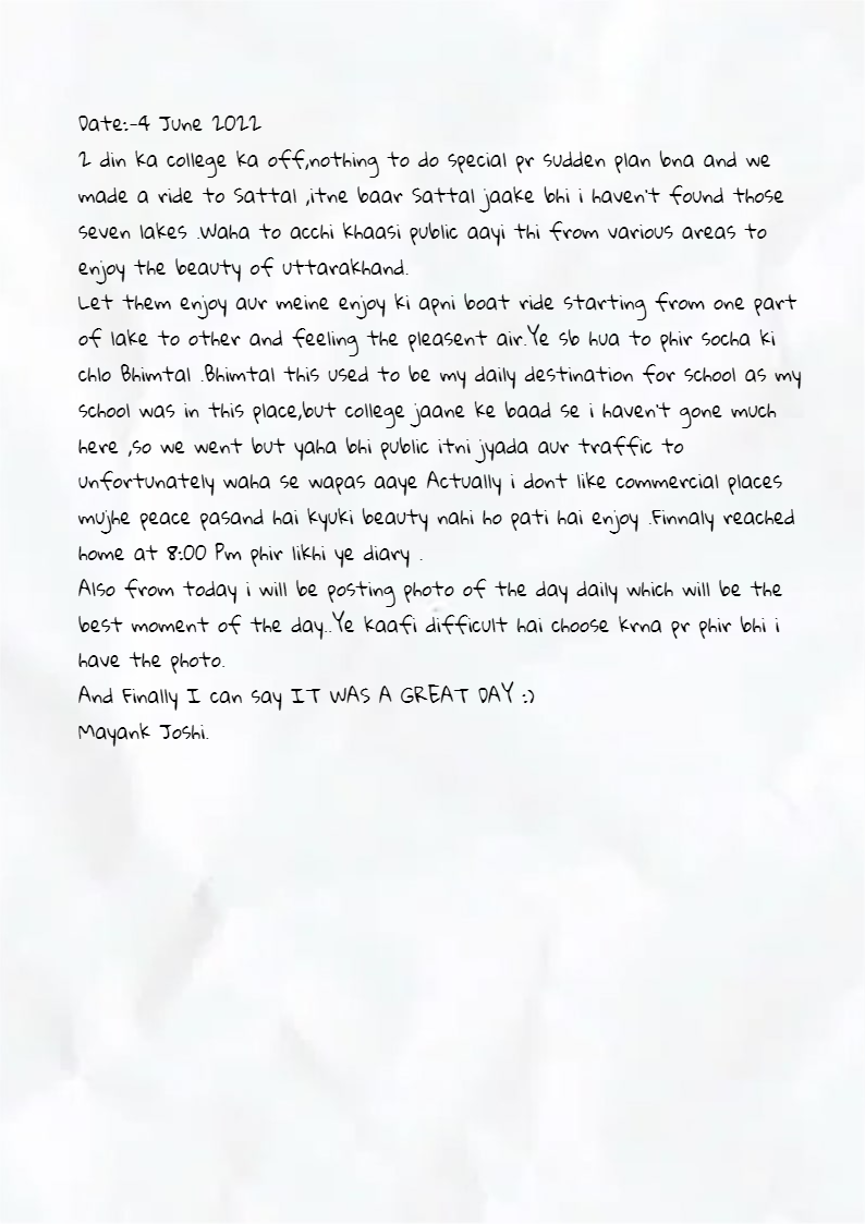 Diary Mayank