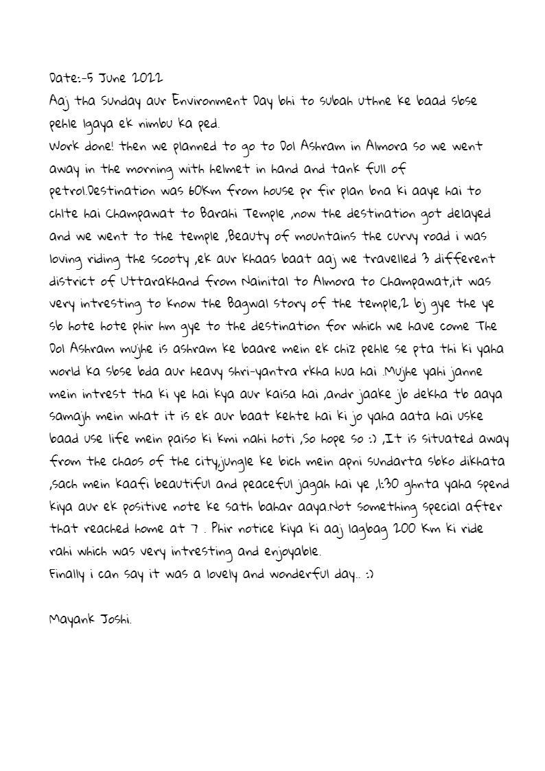 Diary Mayank