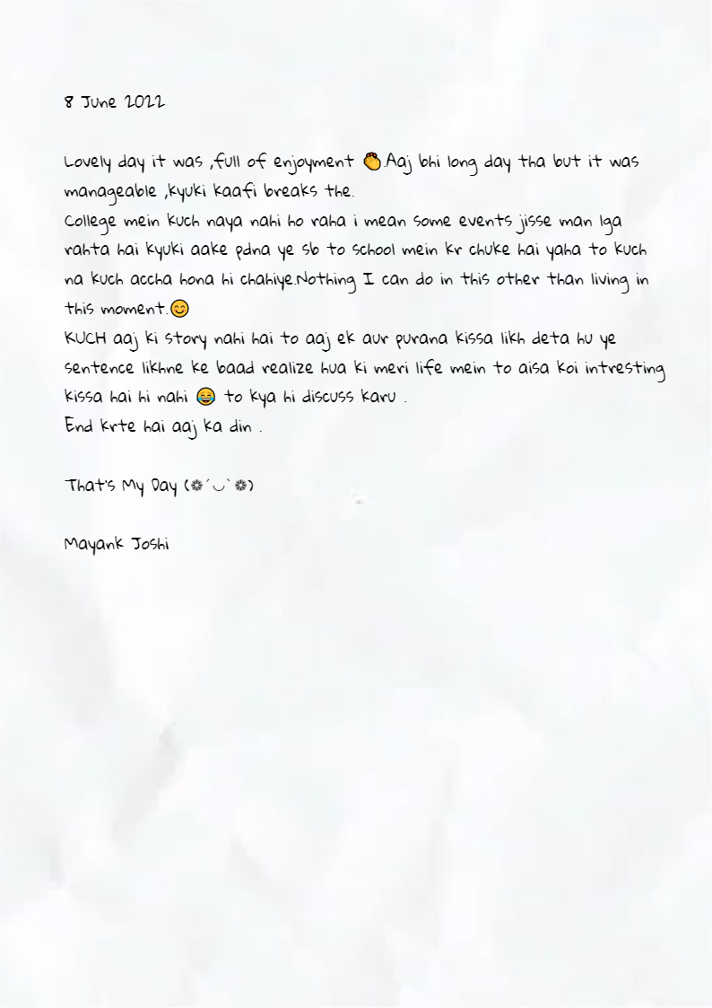 Diary Mayank