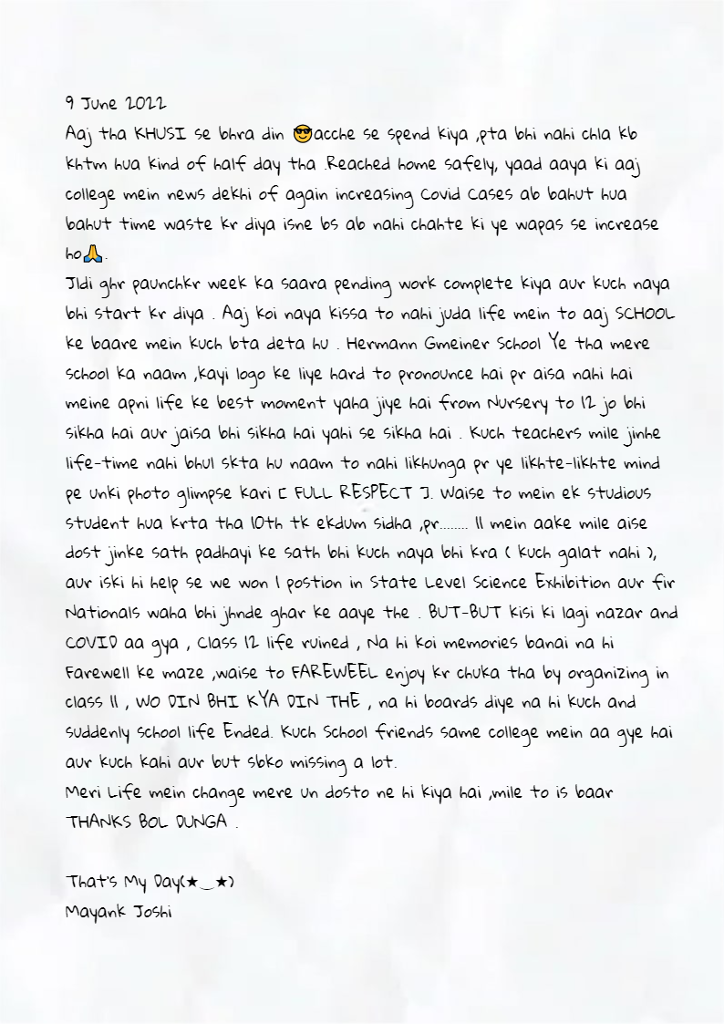 Diary Mayank
